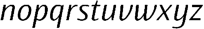 Partner Sans Italic otf (400) Font LOWERCASE