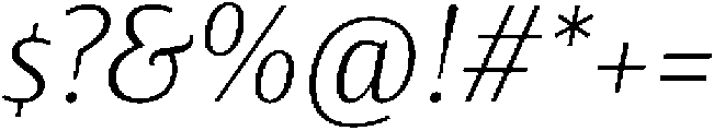 Partner Sans Light Italic otf (300) Font OTHER CHARS