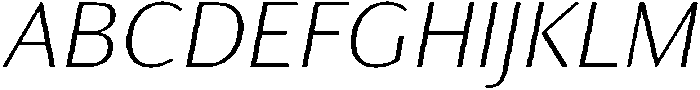 Partner Sans Light Italic otf (300) Font UPPERCASE