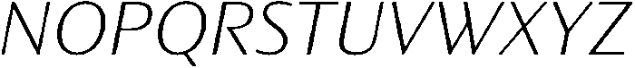 Partner Sans Light Italic otf (300) Font UPPERCASE