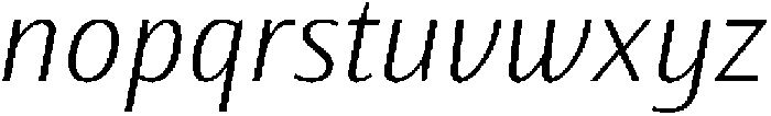 Partner Sans Light Italic otf (300) Font LOWERCASE
