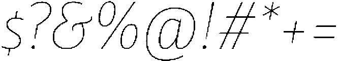Partner Sans Thin Italic otf (100) Font OTHER CHARS