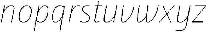 Partner Sans Thin Italic otf (100) Font LOWERCASE