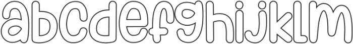 Pasefic Dream Outline otf (400) Font LOWERCASE