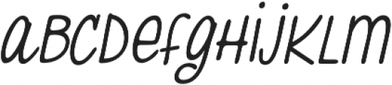 Pasteque Italic otf (400) Font LOWERCASE