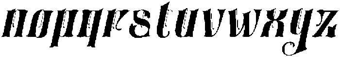 Patrajani Italic otf (400) Font LOWERCASE