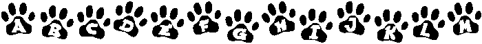 Pawmark Regular otf (400) Font UPPERCASE