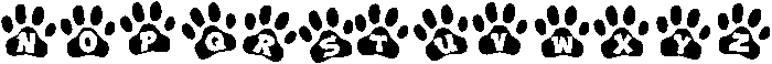 Pawmark Regular otf (400) Font LOWERCASE