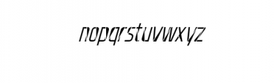 Pall Slice Italic.ttf Font LOWERCASE