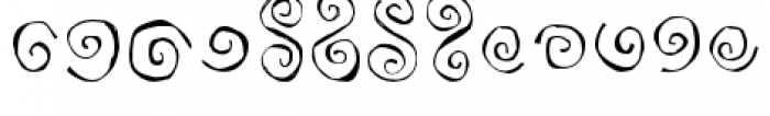 Paisley and Swirl Doodles Font LOWERCASE