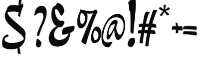 Pando Script Regular Font OTHER CHARS