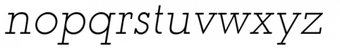 Paralex Thin Italic Font LOWERCASE