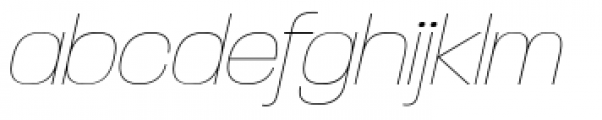 Paralucent Pro B Thin Italic Font LOWERCASE