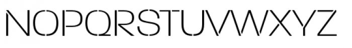 Paralucent Stencil Extra Light Font UPPERCASE