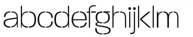 Paralucent Stencil Extra Light Font LOWERCASE