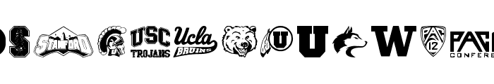 PAC-12 Font UPPERCASE