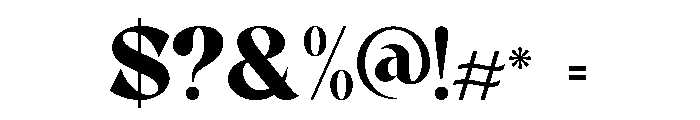 PAGE SERIF Font OTHER CHARS
