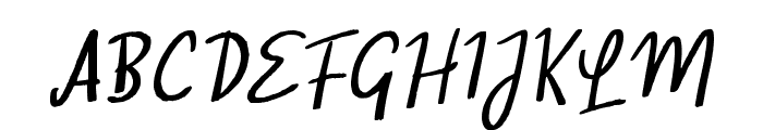 Pabarika Writing Font UPPERCASE