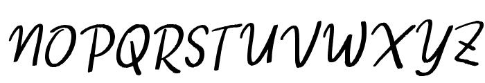 Pabarika Writing Font UPPERCASE