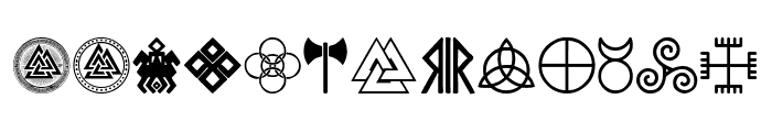 Pagan Symbols Font UPPERCASE