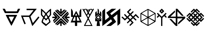 Pagan Symbols Font LOWERCASE