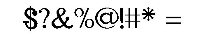 Pagani Font OTHER CHARS