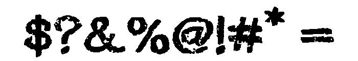 Painful Typewriter Font OTHER CHARS