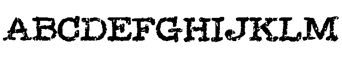Painful Typewriter Font UPPERCASE