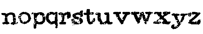 Painful Typewriter Font LOWERCASE