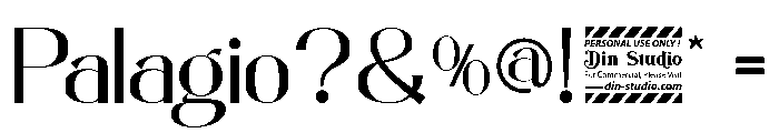 Palagio Personal Use Only Reg Font OTHER CHARS
