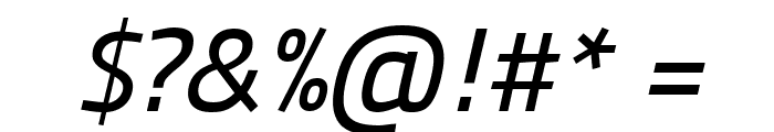 Panefresco 500wt Italic Font OTHER CHARS