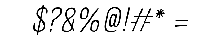 Panforte Serif Light Italic Font OTHER CHARS