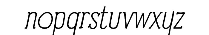 Panforte Serif Light Italic Font LOWERCASE