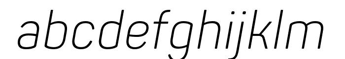Panton Narrow-Trial Light Italic Font LOWERCASE