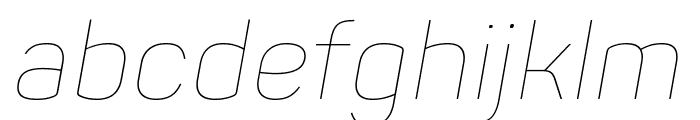 Panton-Trial Thin Italic Font LOWERCASE