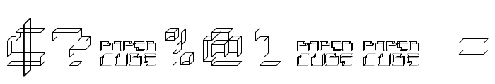 Paper Cube paperRegular Font OTHER CHARS
