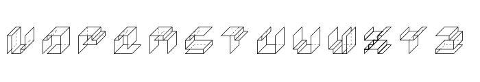 PaperCube-Cube Font UPPERCASE