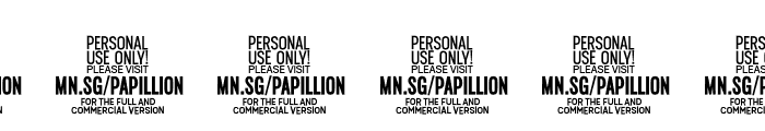 Papillion Swashed PERSONAL Regular Font OTHER CHARS
