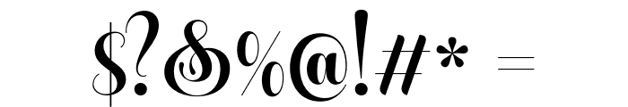 Papillion Swashed PERSONAL Regular Font OTHER CHARS
