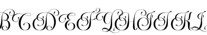 Papillion Swashed PERSONAL Regular Font UPPERCASE