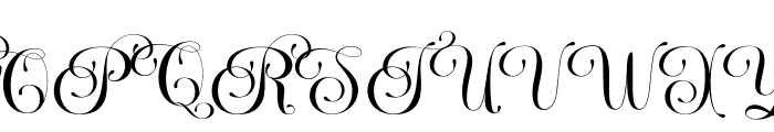 Papillion Swashed PERSONAL Regular Font UPPERCASE