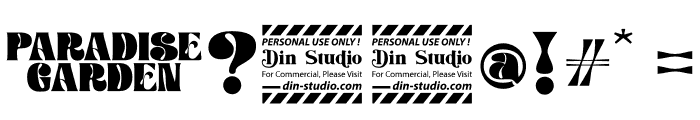 Paradise Garden Personal Use Font OTHER CHARS