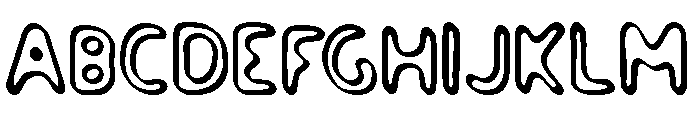 Paradise Road Outline Font UPPERCASE