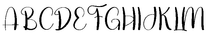Party Wedding Font UPPERCASE