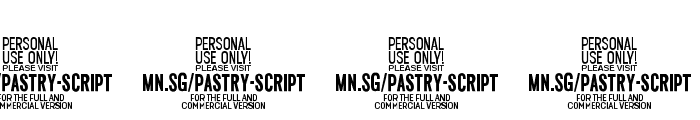 Pastry Script Vari PERSONAL Narrow Light Font OTHER CHARS