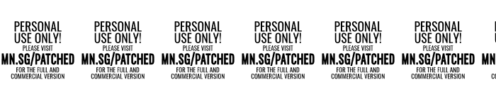 Patched In PERSONAL USE Black Font OTHER CHARS