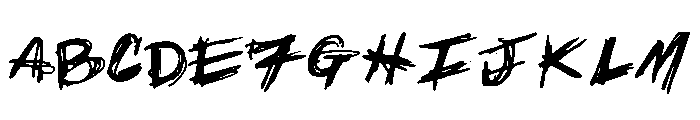 PatrickScratch Font UPPERCASE