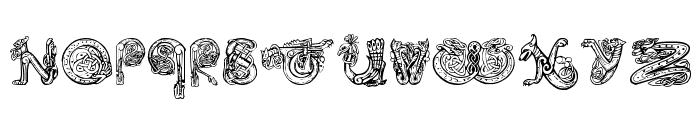 Pauls Illuminated Celtic Font Font UPPERCASE
