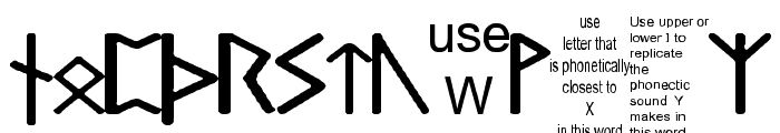Pauls Real Celtic Rune Font Font LOWERCASE