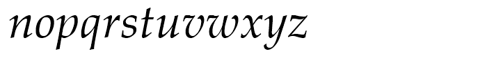 Palatino Italic Font LOWERCASE
